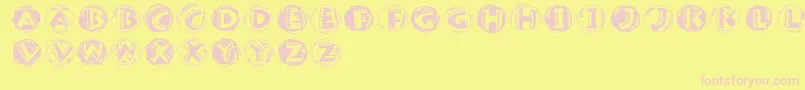 Jamboround Font – Pink Fonts on Yellow Background