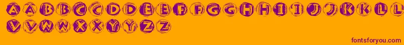 Jamboround Font – Purple Fonts on Orange Background