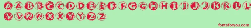 Jamboround Font – Red Fonts on Green Background