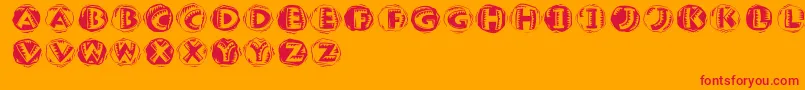 Jamboround Font – Red Fonts on Orange Background