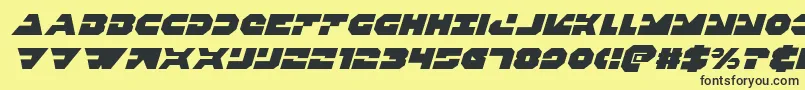 Triggermanital Font – Black Fonts on Yellow Background