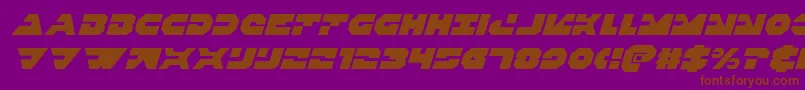 Triggermanital Font – Brown Fonts on Purple Background