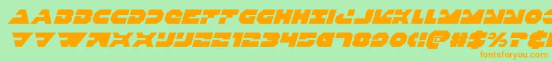 Triggermanital Font – Orange Fonts on Green Background