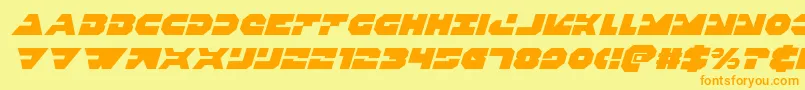 Triggermanital Font – Orange Fonts on Yellow Background