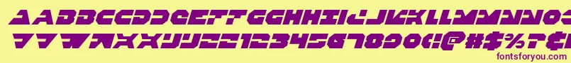 Triggermanital Font – Purple Fonts on Yellow Background