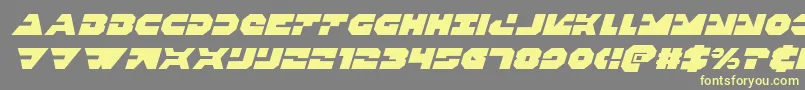 Triggermanital Font – Yellow Fonts on Gray Background