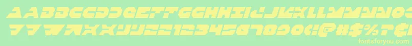 Triggermanital Font – Yellow Fonts on Green Background