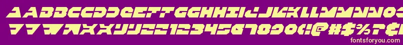 Triggermanital Font – Yellow Fonts on Purple Background