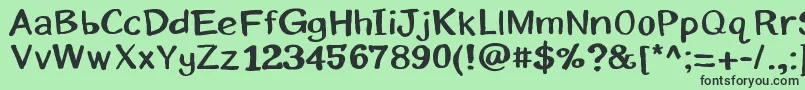 Шрифт Eriksans – чёрные шрифты на зелёном фоне