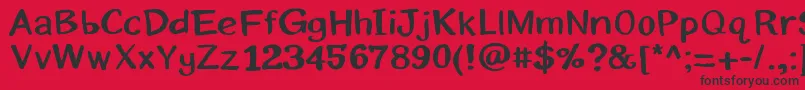 Eriksans Font – Black Fonts on Red Background