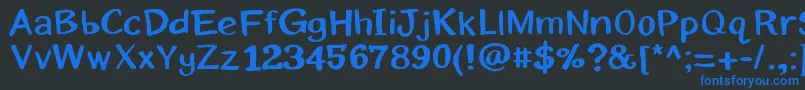 Шрифт Eriksans – синие шрифты на чёрном фоне