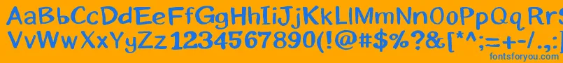 Шрифт Eriksans – синие шрифты на оранжевом фоне