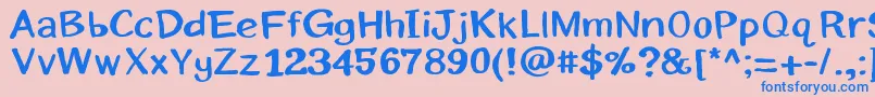 Шрифт Eriksans – синие шрифты на розовом фоне