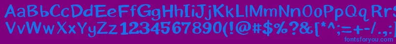 Шрифт Eriksans – синие шрифты на фиолетовом фоне