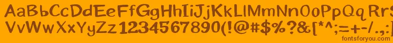 Eriksans Font – Brown Fonts on Orange Background