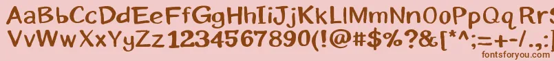 Шрифт Eriksans – коричневые шрифты на розовом фоне