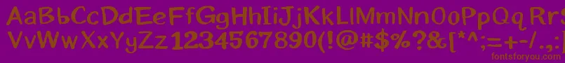 Шрифт Eriksans – коричневые шрифты на фиолетовом фоне