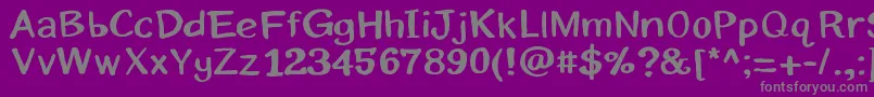 Eriksans Font – Gray Fonts on Purple Background