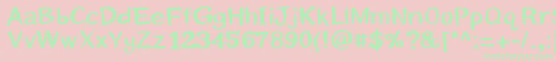Шрифт Eriksans – зелёные шрифты на розовом фоне