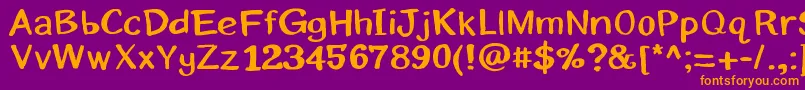 Eriksans Font – Orange Fonts on Purple Background