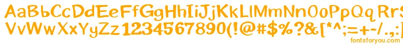 Шрифт Eriksans – оранжевые шрифты на белом фоне