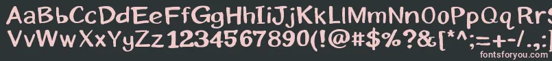 Шрифт Eriksans – розовые шрифты на чёрном фоне