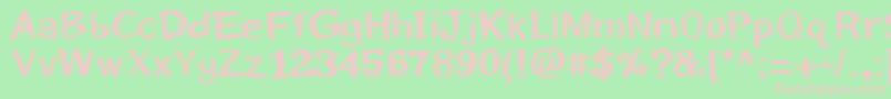 Eriksans-fontti – vaaleanpunaiset fontit vihreällä taustalla