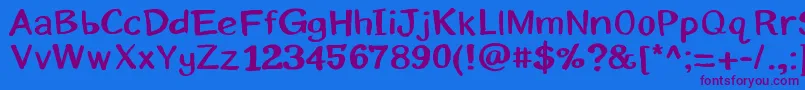 Шрифт Eriksans – фиолетовые шрифты на синем фоне
