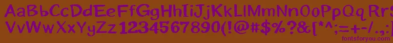 Eriksans-fontti – violetit fontit ruskealla taustalla