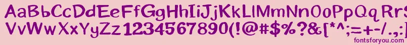 Шрифт Eriksans – фиолетовые шрифты на розовом фоне