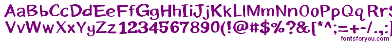 Eriksans-Schriftart – Violette Schriften auf weißem Hintergrund