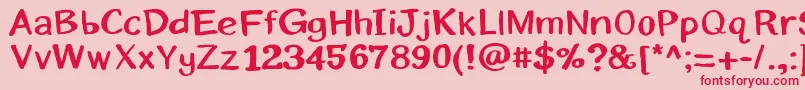 Eriksans Font – Red Fonts on Pink Background