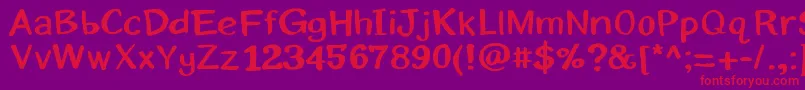 Шрифт Eriksans – красные шрифты на фиолетовом фоне