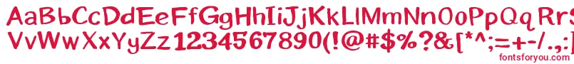 Eriksans-fontti – punaiset fontit valkoisella taustalla
