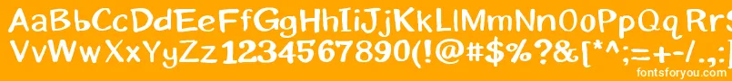 Eriksans-fontti – valkoiset fontit oranssilla taustalla