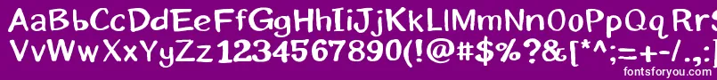 Eriksans Font – White Fonts on Purple Background