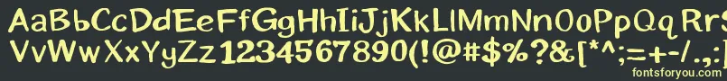 Eriksans Font – Yellow Fonts on Black Background