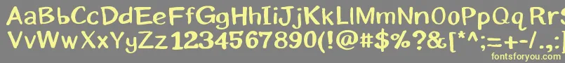 Eriksans-fontti – keltaiset fontit harmaalla taustalla