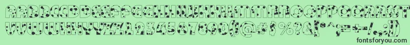 BighaustitulotldrRegular Font – Black Fonts on Green Background