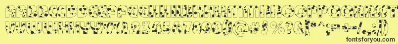 BighaustitulotldrRegular Font – Black Fonts on Yellow Background