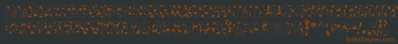 BighaustitulotldrRegular Font – Brown Fonts on Black Background