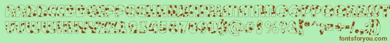 BighaustitulotldrRegular Font – Brown Fonts on Green Background