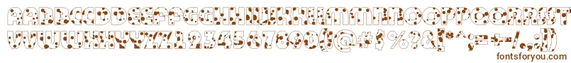 BighaustitulotldrRegular-fontti – ruskeat fontit valkoisella taustalla