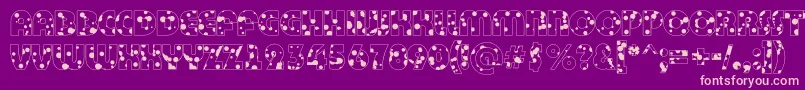 BighaustitulotldrRegular Font – Pink Fonts on Purple Background