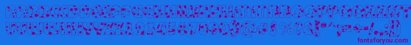 BighaustitulotldrRegular Font – Purple Fonts on Blue Background