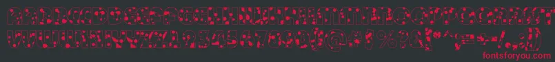 BighaustitulotldrRegular Font – Red Fonts on Black Background