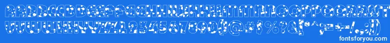 BighaustitulotldrRegular Font – White Fonts on Blue Background