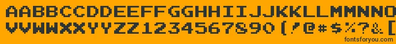 JoystixmonospaceRegular Font – Black Fonts on Orange Background