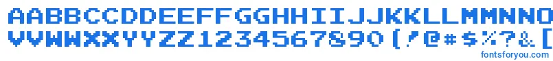 Шрифт JoystixmonospaceRegular – синие шрифты на белом фоне