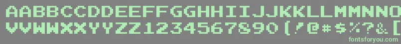 JoystixmonospaceRegular Font – Green Fonts on Gray Background
